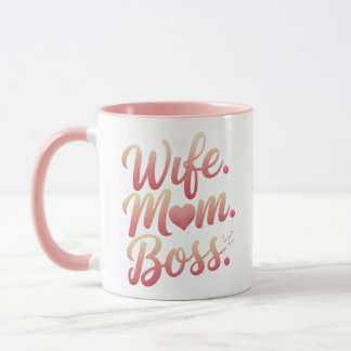 Wife Mum Boss - Mothers Day Gift Ideas Mug