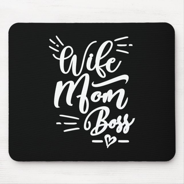 Wife Mum Boss Mouse Pad (Front)
