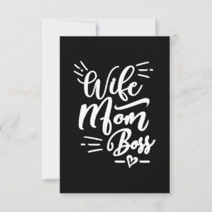 Wife Mum Boss RSVP Card