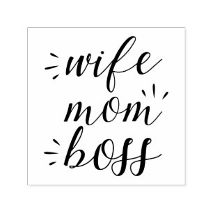 Wife Mum Boss Self-inking Stamp