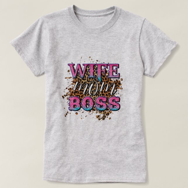 Wife Mum Boss sublimation  T-Shirt (Design Front)