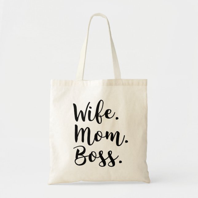 wife mum boss tote bag (Front)