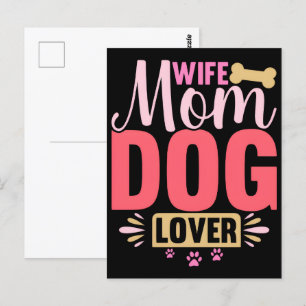 wife-mum-dog-lover-animals-dog-greeting-birthday- postcard