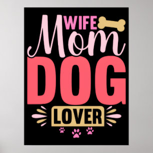 wife-mum-dog-lover-animals-dog-greeting-birthday- poster