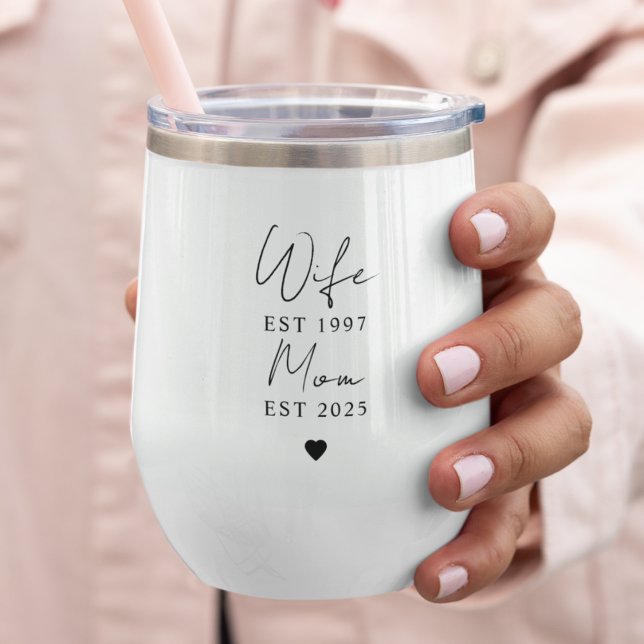 Wife Mum EST 2025 | Custom Minimalist New Mum Gift (Creator Uploaded)