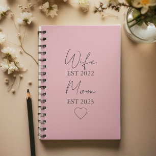 Wife & Mum Est. – Minimalist Valentine Gift Notebook