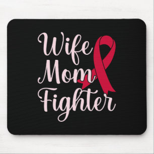 Wife Mum Fighter Brain Aneurysm Awareness Month Gr Mouse Pad