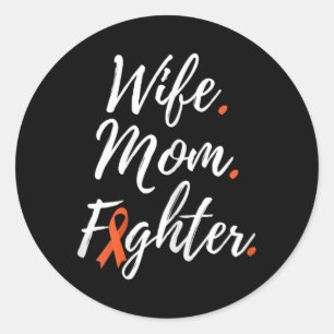 Wife Mum Fighter Rsd Crps Awareness Classic Round Sticker