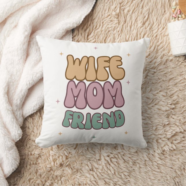 Wife Mum Friend, Mother's Day Gift, Gift For Mum Cushion (Blanket)