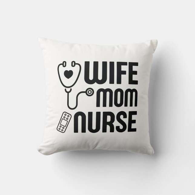 Wife Mum Nurse Cushion (Front)