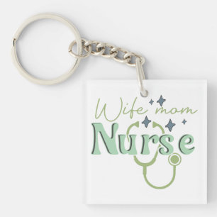Wife Mum Nurse Gift for Nurse Mother's Day Key Ring