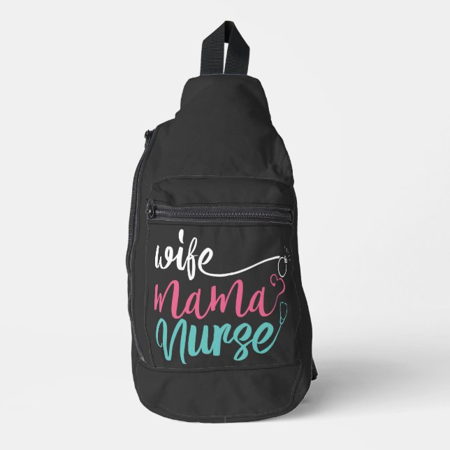 Wife Mum Nurse Mothers Day Sling Bag (Front)