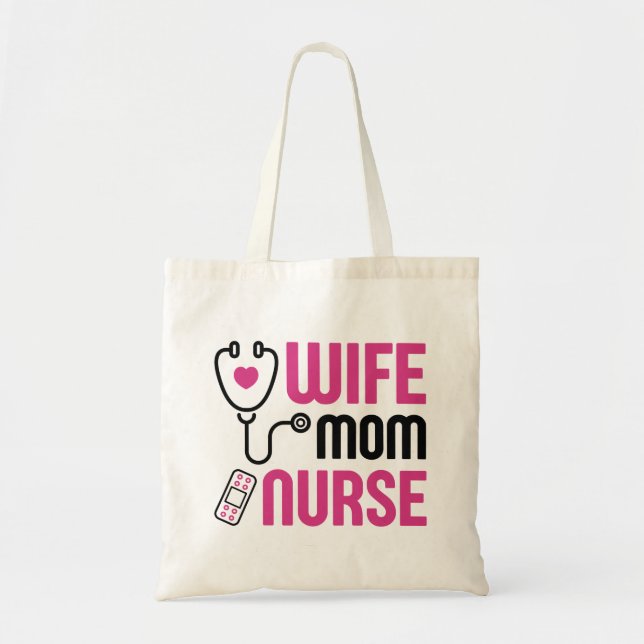 Wife Mum Nurse Tote Bag (Front)
