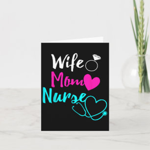 Wife Mum Nurse Womens Rn Lpn Mothers Day Gift For Card