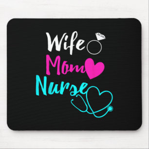 Wife Mum Nurse Womens Rn Lpn Mothers Day Gift For Mouse Pad