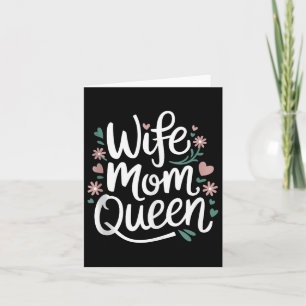 Wife Mum Queen Funny Mothers Day Tank Top  Card