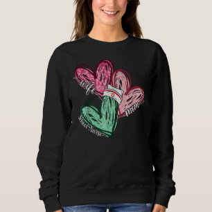 Wife Mum School Nurse Leopard Hearts Mother's Day Sweatshirt
