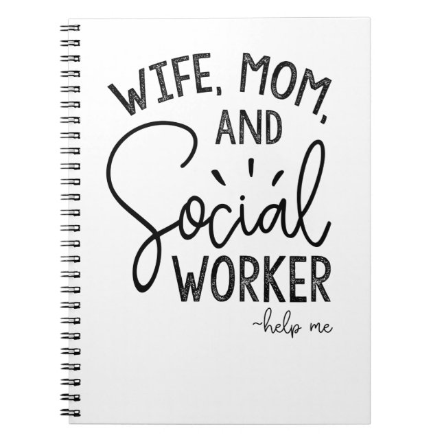 Wife Mum Social Worker Notebook (Front)