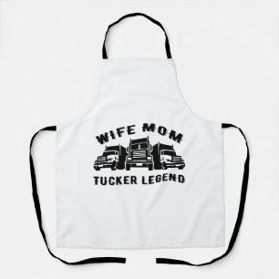 Wife Mum Trucker Legend Quotes Apron