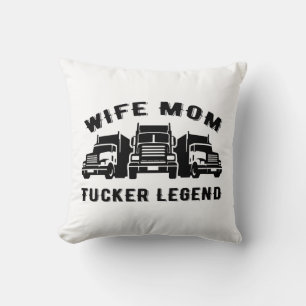 Wife Mum Trucker Legend Quotes Cushion