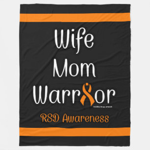 Wife Mum Warrior...RSD Fleece Blanket