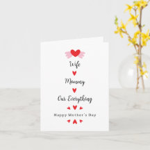 Wife Mummy Our Everything Cute Mother's day Sweet