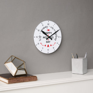 Wife Mummy Our Everything Cute Mother's day Sweet Round Clock