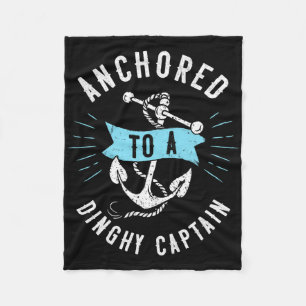Wife Of A Dinghy Captain Funny Boating Sailing Cre Fleece Blanket