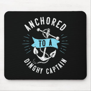 Wife Of A Dinghy Captain Funny Boating Sailing Cre Mouse Pad