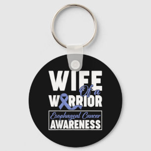 Wife of A Warrior Oesophageal Cancer Awareness Key Ring