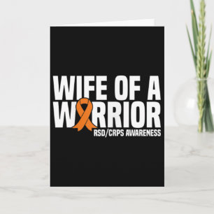 Wife Of A Warrior Orange Ribbon Rsdcrps Awareness Card