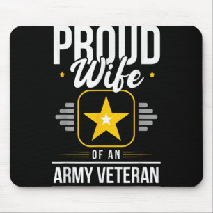 Wife Of Army Veteran Wife Proud Wife Of An Army Ve Mouse Pad