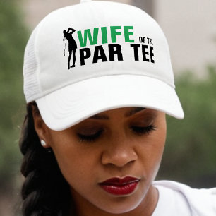 Wife of the Par Tee Green & White Bride Trucker Hat