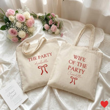 Wife Of The Party Bachelorette Red Bow
