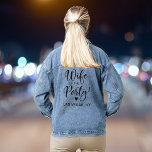 Wife Of The Party Las Vegas Bachelorette Party Denim Jacket<br><div class="desc">Cute denim jacket for the bride at her bachelorette party. The back features "Wife of the Party" in a chic script and a heart and "Las Vegas,  NV" in simple modern typography. You can change the party destination. A coordinating "The Party" jacket is available for the bachelorette group.</div>