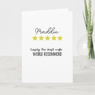 Wife Of The Year...5 stars. funny card