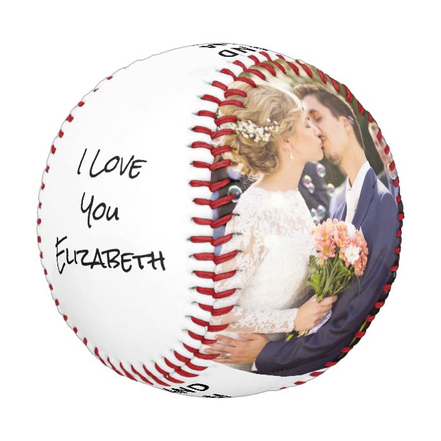 Wife Personalised Photos Baseball (Angled)