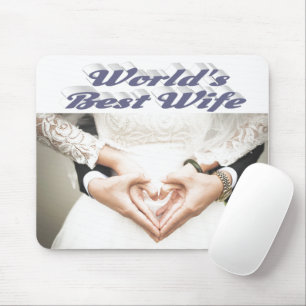 Wife Photo grey Mouse Pad