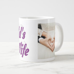 Wife Photo purple Giant Coffee Mug