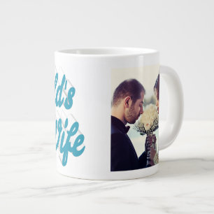 Wife Photo sky blue Giant Coffee Mug