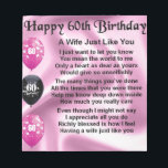 Wife poem - 60th Birthday Notepad<br><div class="desc">A great gift for a wife on her 60th birthday</div>