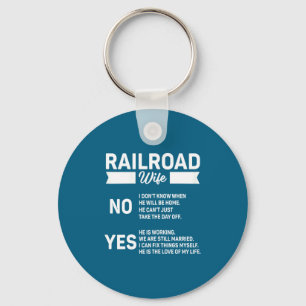 Wife Railroad Worker For Train Lover Enthusiast Ra Key Ring