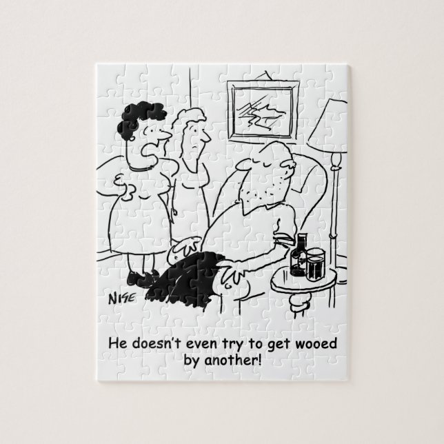 Wife Says Husband Doesn't Try to get Wooed Jigsaw Puzzle (Vertical)
