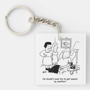 Wife Says Husband Doesn't Try to get Wooed Key Ring