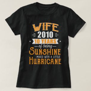 Wife Since 2010 Gift, 10 Years Wedding Anniversary T-Shirt