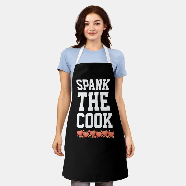 WIFE SPANK THE COOK KITCHEN Apron (Worn)