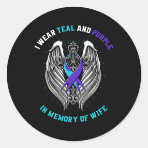 Wife Suicide Awareness Shirt Graphic Prevention It Classic Round Sticker