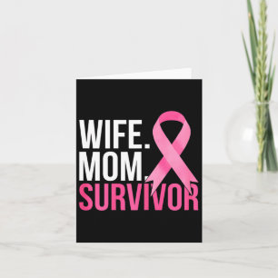 Wife Survivor Breast Cancer Awareness  Card