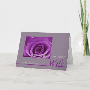wife  Sympathy card with Roses