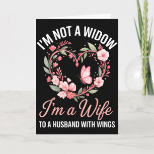 Wife to a husband with wings heaven memorial card
